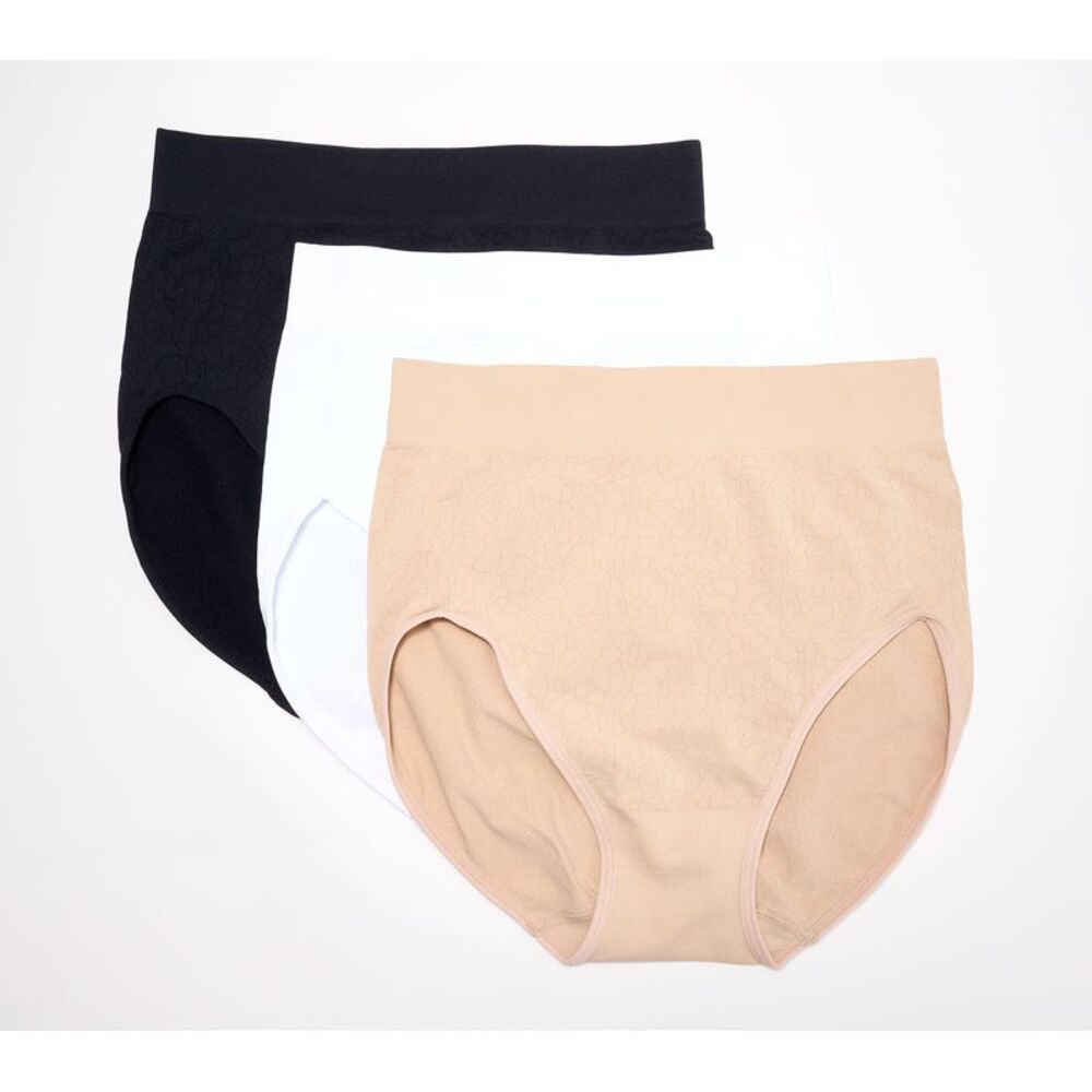 Breezies Women's Panties Sz M Cooling Comfort Seamless Multi-colored